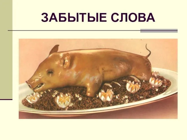 ЗАБЫТЫЕ СЛОВА