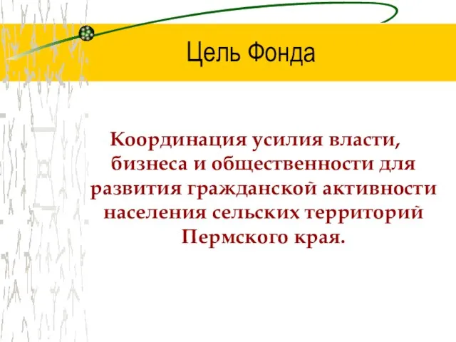 Цель Фонда Координация усилия власти, бизнеса и общественности для развития гражданской активности