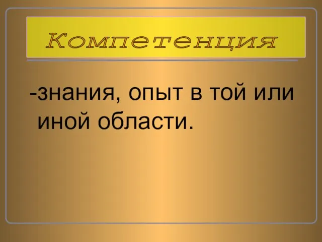 знания, опыт в той или иной области.