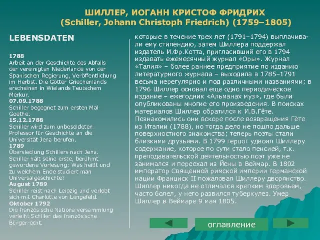 LEBENSDATEN оглавление которые в течение трех лет (1791–1794) выплачива-ли ему стипендию, затем