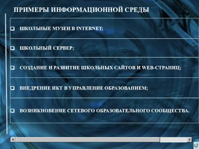 ПРИМЕРЫ ИНФОРМАЦИОННОЙ СРЕДЫ ШКОЛЬНЫЕ МУЗЕИ В INTERNET; ШКОЛЬНЫЙ СЕРВЕР; СОЗДАНИЕ И РАЗВИТИЕ