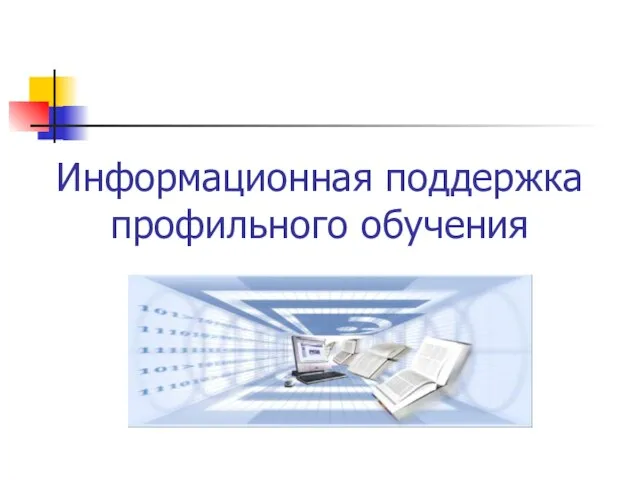 Информационная поддержка профильного обучения