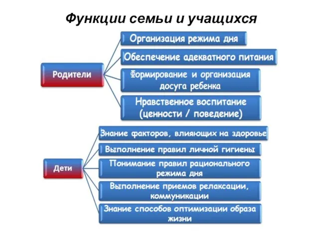 Функции семьи и учащихся