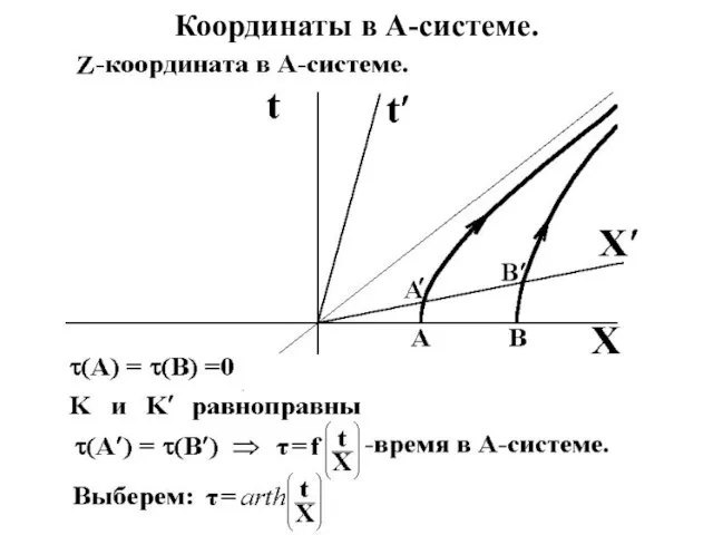 Координаты в А-системе.