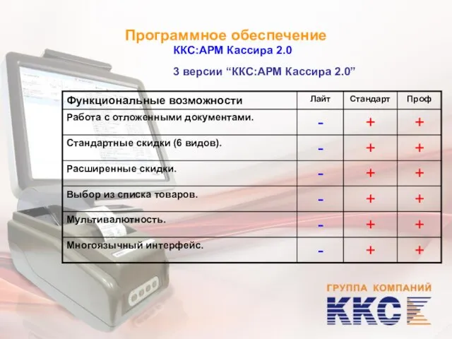 Программное обеспечение ККС:АРМ Кассира 2.0 3 версии “ККС:АРМ Кассира 2.0”