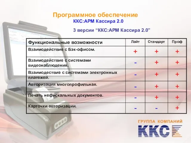 Программное обеспечение ККС:АРМ Кассира 2.0 3 версии “ККС:АРМ Кассира 2.0”