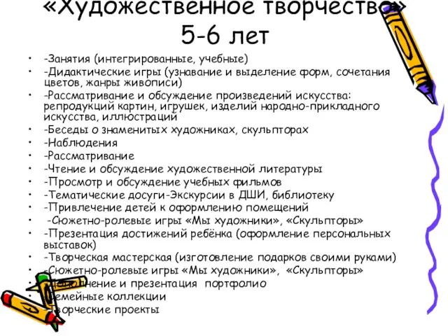 «Художественное творчество» 5-6 лет -Занятия (интегрированные, учебные) -Дидактические игры (узнавание и выделение