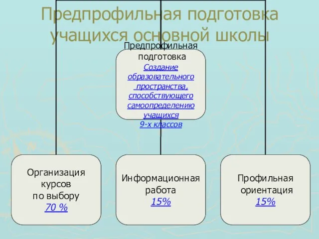 Предпрофильная подготовка учащихся основной школы