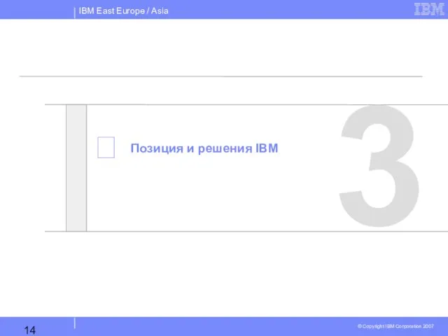  3 Позиция и решения IBM