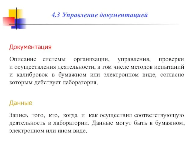 Документация Описание системы организации, управления, проверки и осуществления деятельности, в том числе