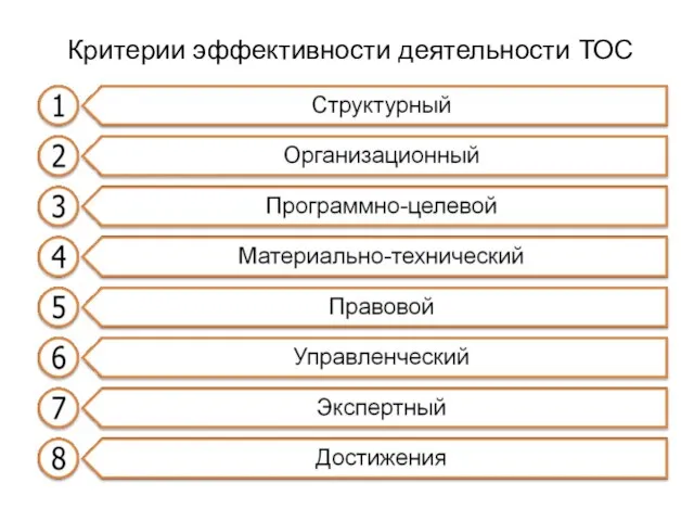 Критерии эффективности деятельности ТОС