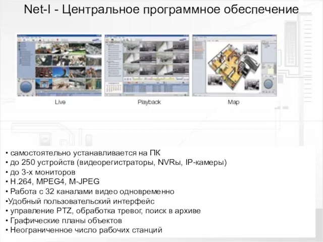 Net-I - Центральное программное обеспечение самостоятельно устанавливается на ПК до 250 устройств