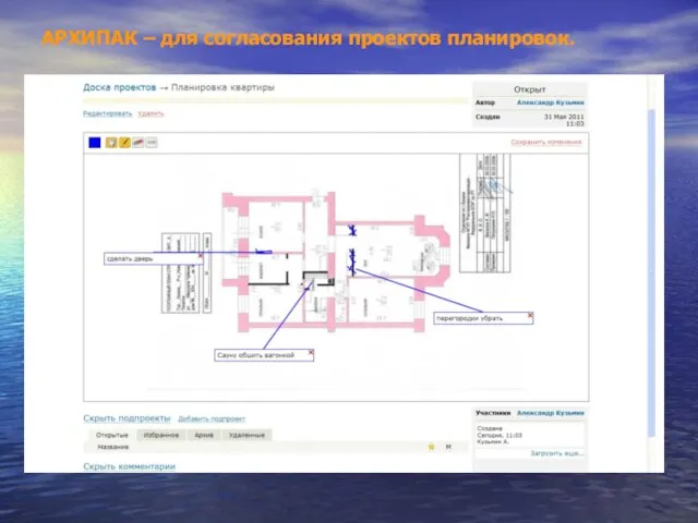 АРХИПАК – для согласования проектов планировок.