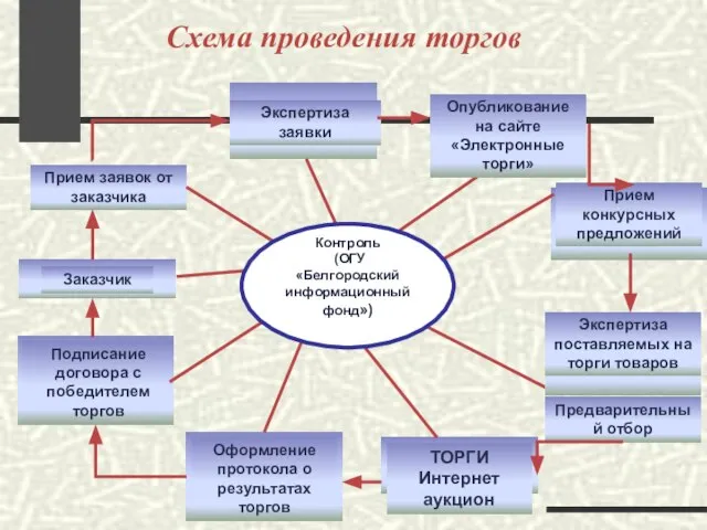 Схема проведения торгов Контроль (ОГУ «Белгородский информационный фонд»)