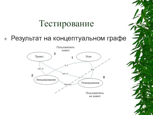 Тестирование Результат на концептуальном графе