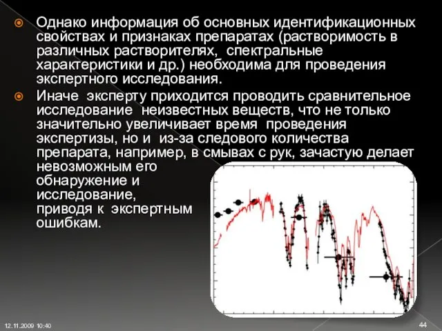 Однако информация об основных идентификационных свойствах и признаках препаратах (растворимость в различных