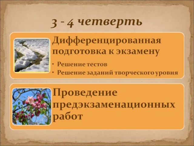 3 - 4 четверть