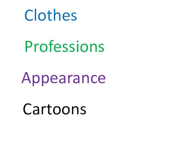 Clothes Professions Cartoons Appearance