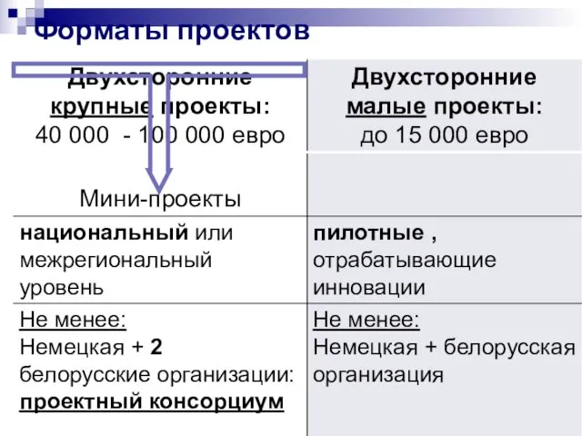 Форматы проектов