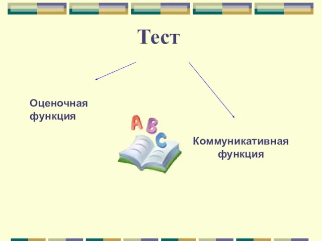 Тест Оценочная функция Коммуникативная функция