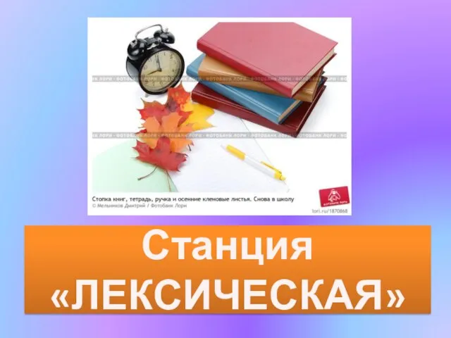 Станция «ЛЕКСИЧЕСКАЯ»