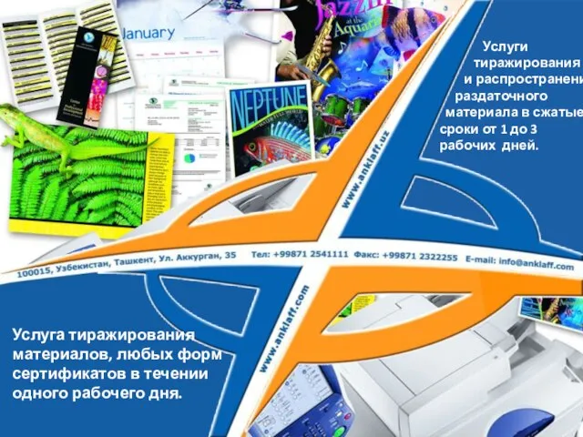 Услуги тиражирования и распространение раздаточного материала в сжатые сроки от 1 до