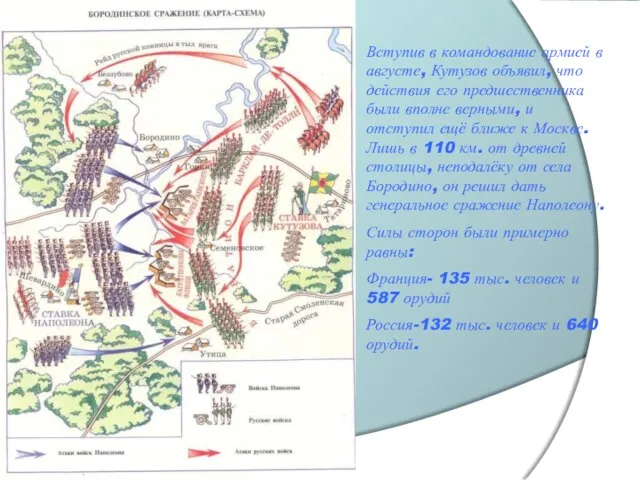 Вступив в командование армией в августе, Кутузов объявил, что действия его предшественника