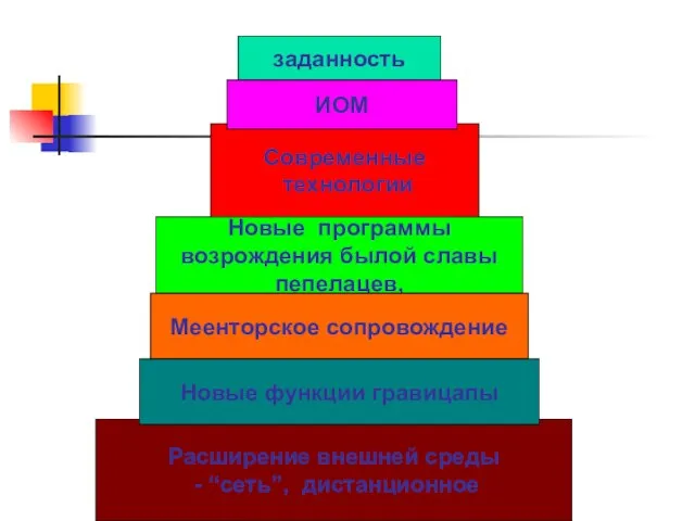 заданность Современные технологии Новые программы возрождения былой славы пепелацев, Меенторское сопровождение Расширение