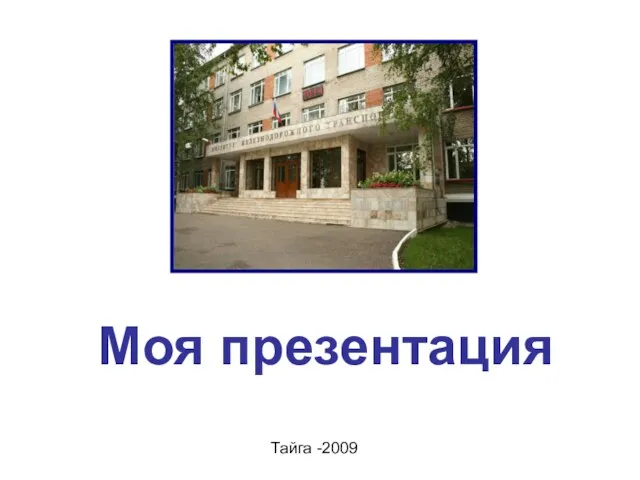 Моя презентация Тайга -2009