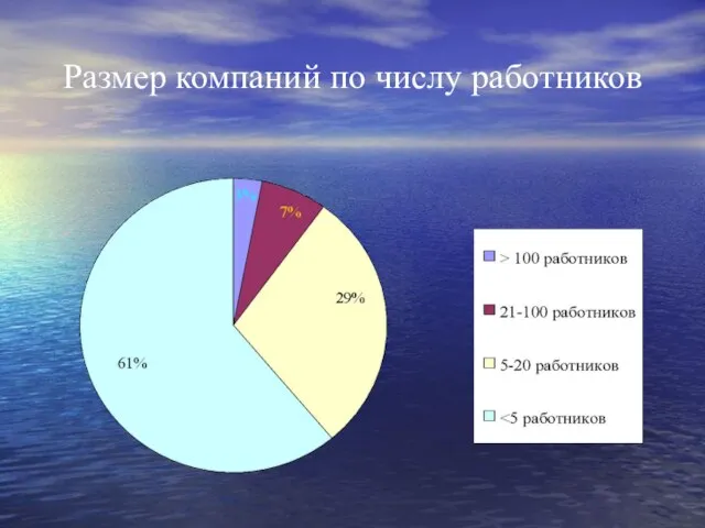 Размер компаний по числу работников