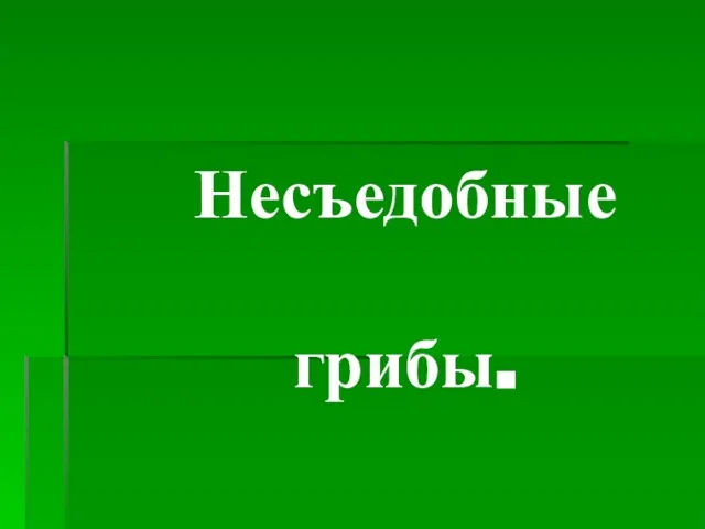 Несъедобные грибы.