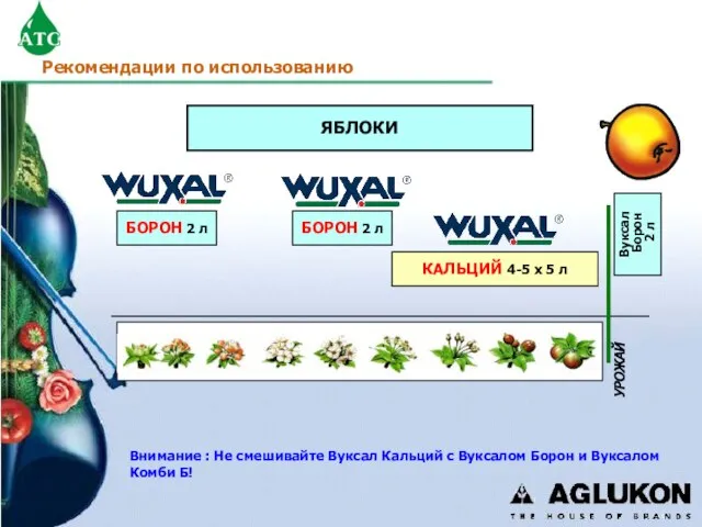 БОРОН 2 л КАЛЬЦИЙ 4-5 x 5 л УРОЖАЙ ЯБЛОКИ БОРОН 2