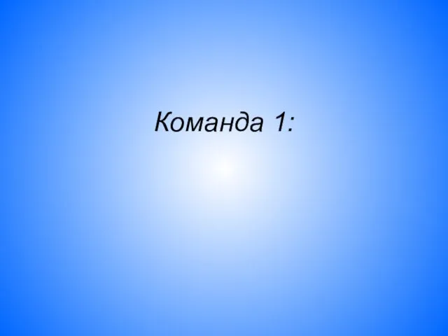 Команда 1: