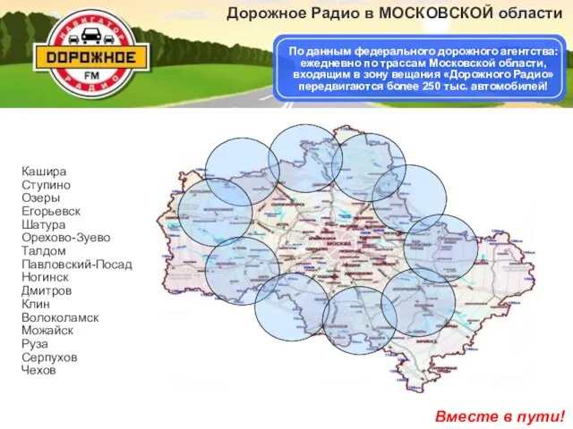 Кашира Ступино Озеры Егорьевск Шатура Орехово-Зуево Талдом Павловский-Посад Ногинск Дмитров Клин Волоколамск