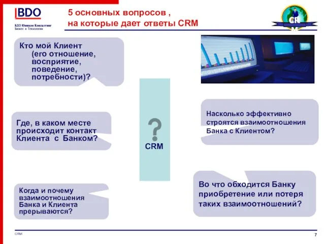 5 основных вопросов , на которые дает ответы CRM Кто мой Клиент