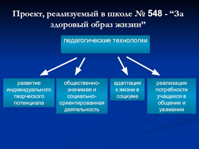 педагогические технологии развитие индивидуального творческого потенциала общественно-значимая и социально-ориентированная деятельность адаптация к