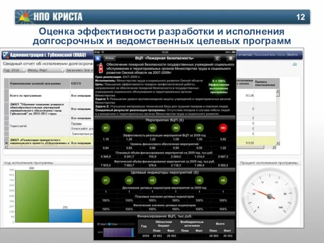 Оценка эффективности разработки и исполнения долгосрочных и ведомственных целевых программ