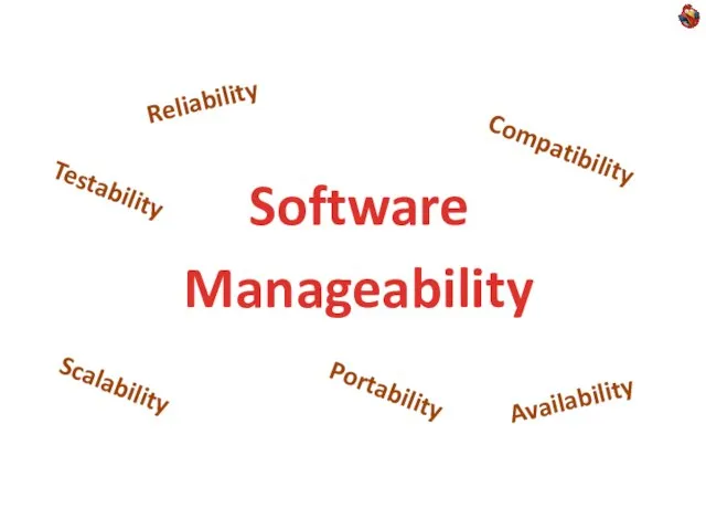 Software Manageability Reliability Compatibility Scalability Testability Availability Portability