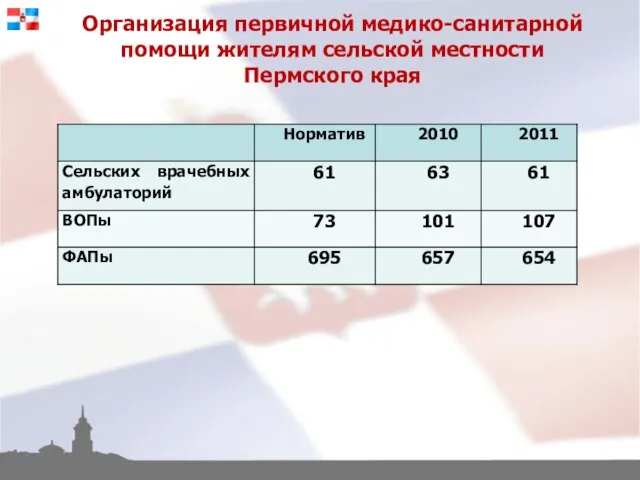 Организация первичной медико-санитарной помощи жителям сельской местности Пермского края