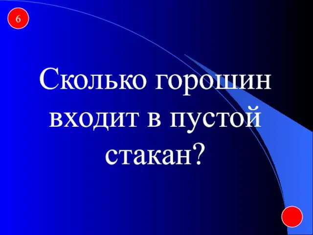 6 Сколько горошин входит в пустой стакан?