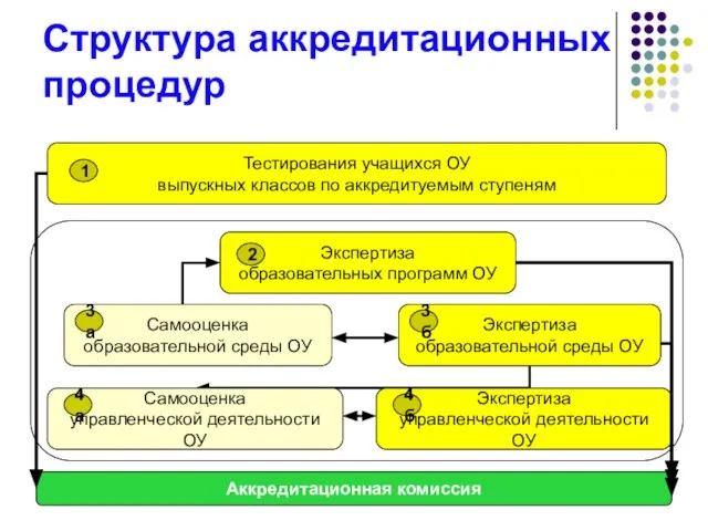 Структура аккредитационных процедур Аккредитационная комиссия