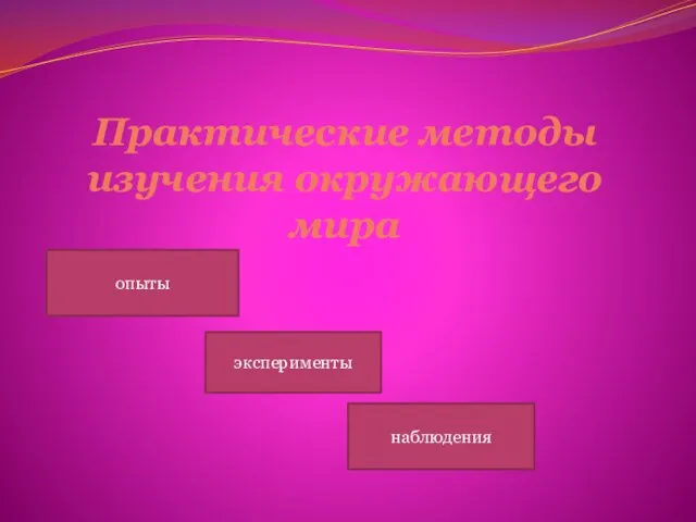 Практические методы изучения окружающего мира опыты эксперименты наблюдения