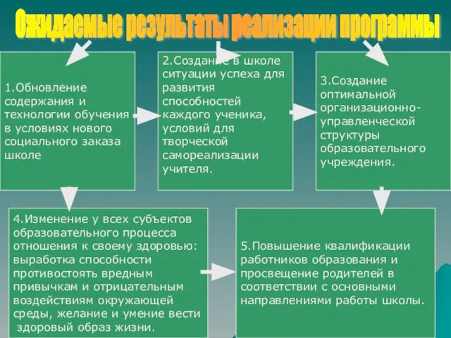 Ожидаемые результаты реализации программы