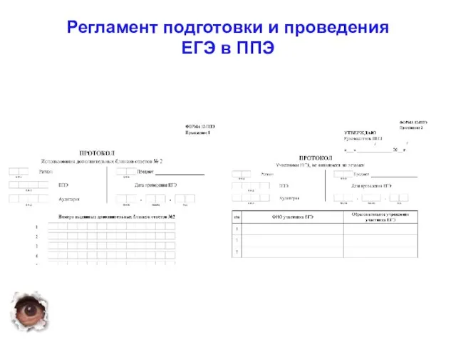 Регламент подготовки и проведения ЕГЭ в ППЭ