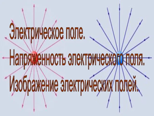 Электрическое поле. Напряженность электрического поля. Изображение электрических полей.