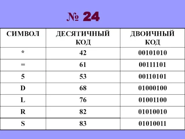 № 24