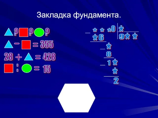 Закладка фундамента. ? ? ? 355 28 428 : 15 * *