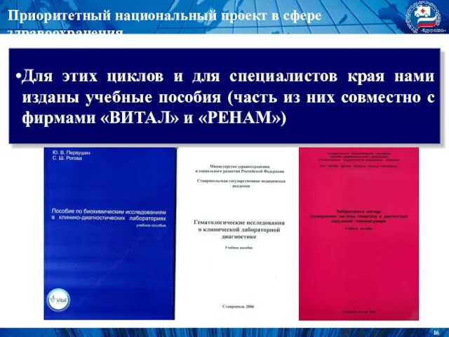 Приоритетный национальный проект в сфере здравоохранения Для этих циклов и для специалистов