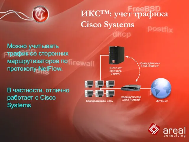 ИКС™: учет трафика Cisco Systems Можно учитывать трафик со сторонних маршрутизаторов по