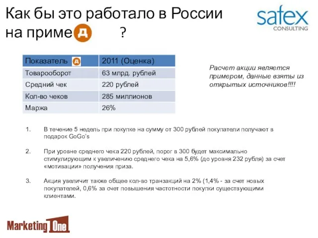 Как бы это работало в России на примере ? В течение 5